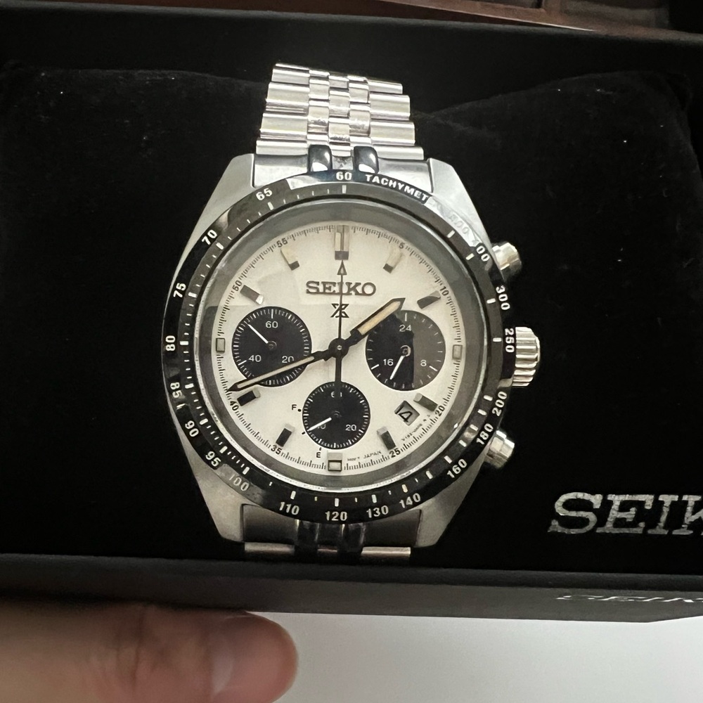 Seiko SSC813 “Speedtimer” Chronograph with Aftermarket Jubilee Bracelet & Box